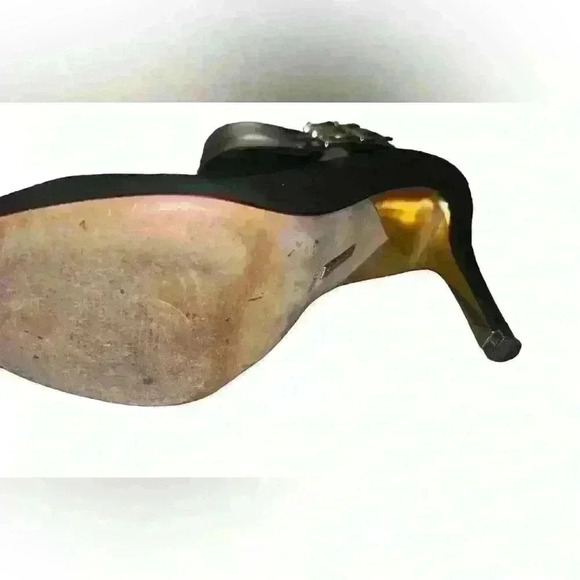 LOUISE ET CIE BUCKLE HIGH Cone HEEL Ankle BOOTIE Black Sz 9.5 Biker Mob Wife - Picture 4 of 7